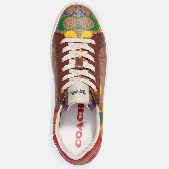 🌈 Coach Clip Low Top Sneaker Rainbow Signature  Special 6 8 8.5 9.5 10 11 - Picture 6 of 13